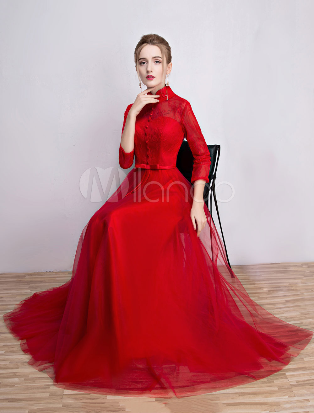 long red evening dress