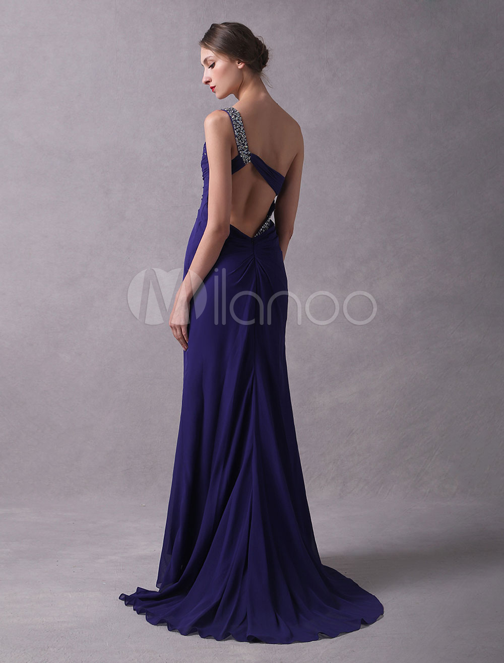 royal purple evening gown