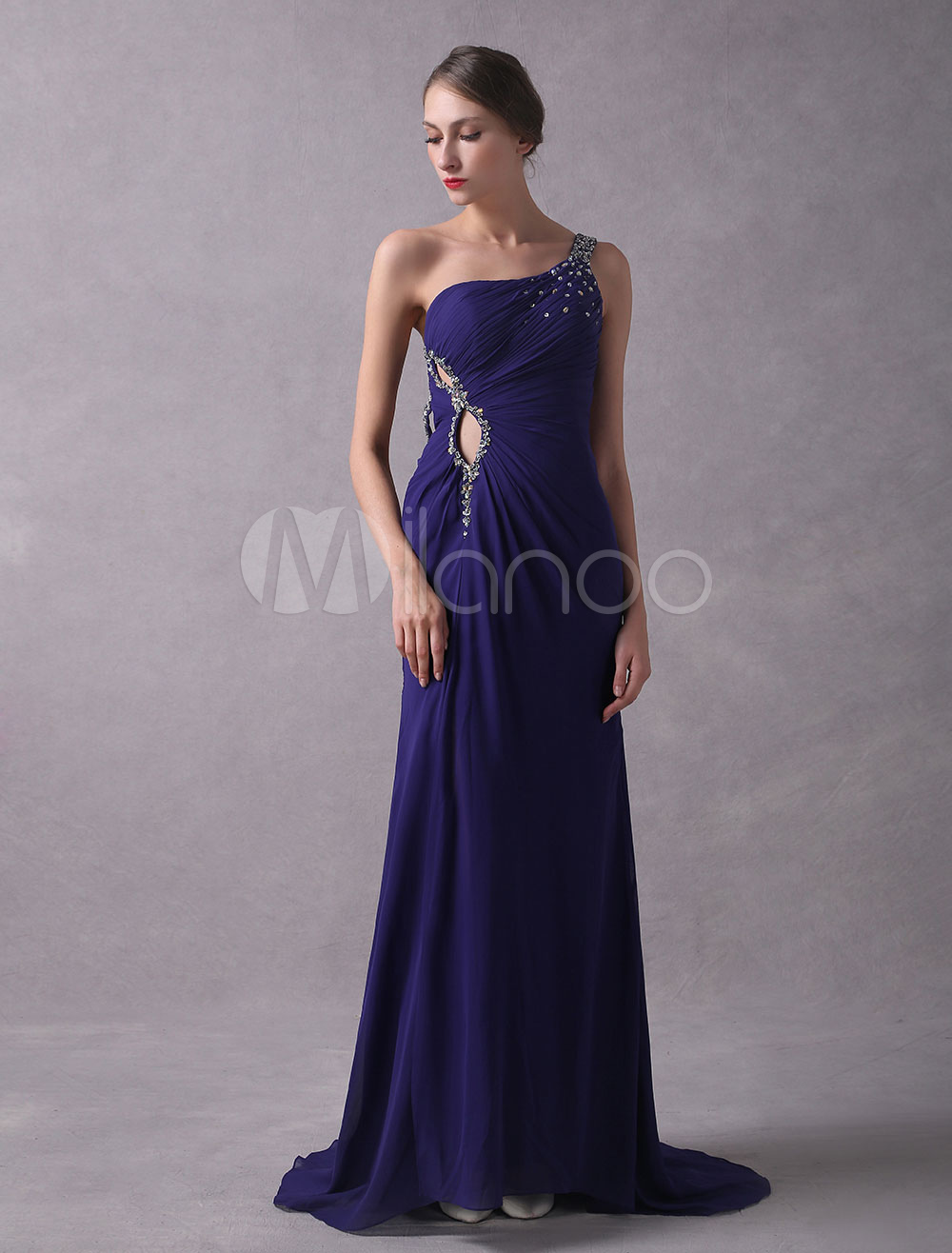 royal purple evening gown