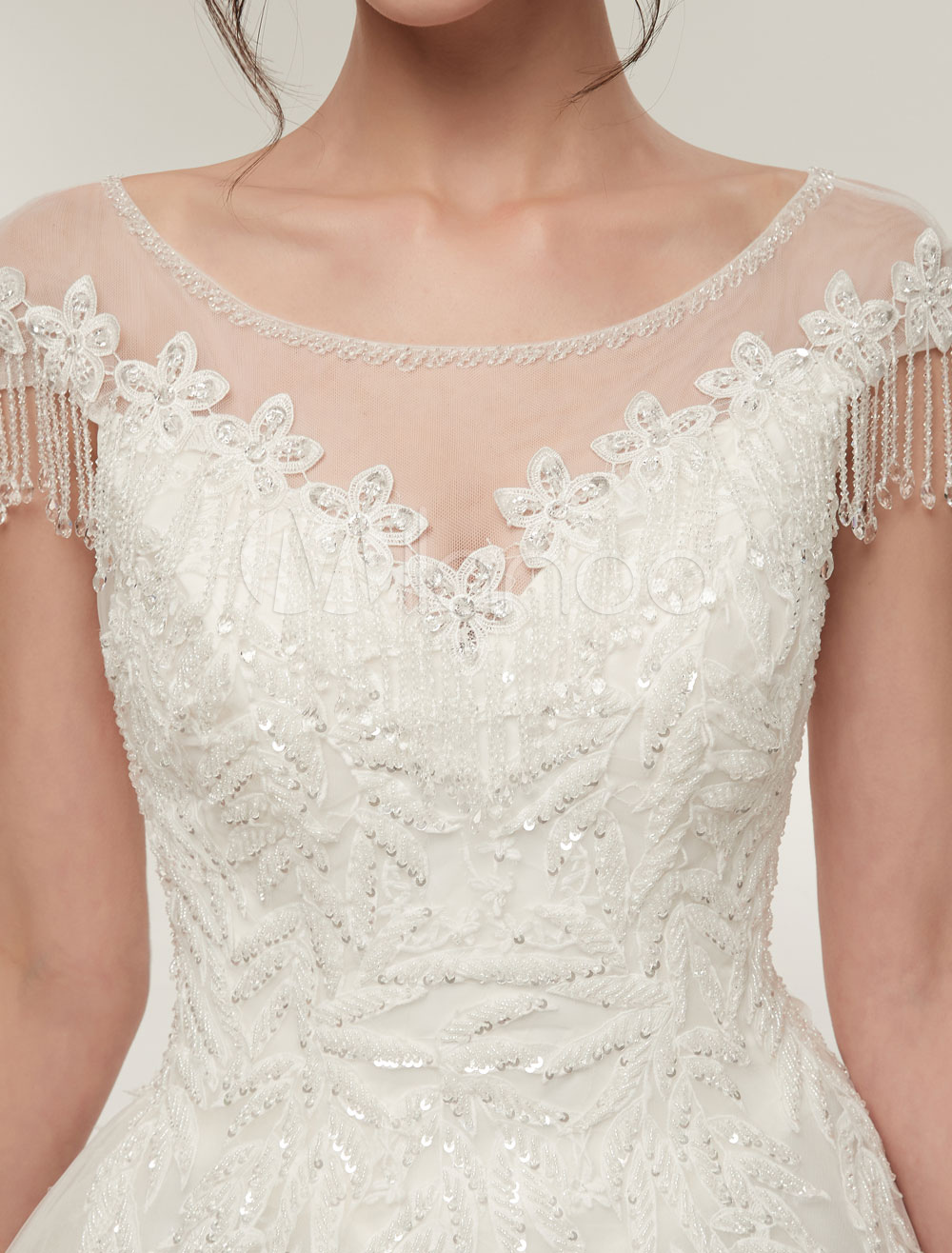 Princess Ball Gown Wedding Dress with Keyhole Back CC3009