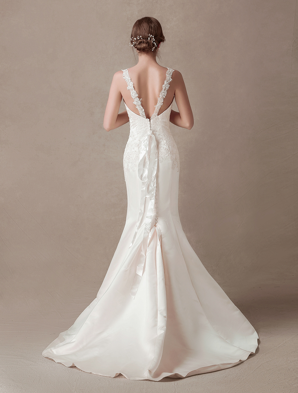 Brautkleid Schärpe mit Art Deco Schmucksteinen elfenbein