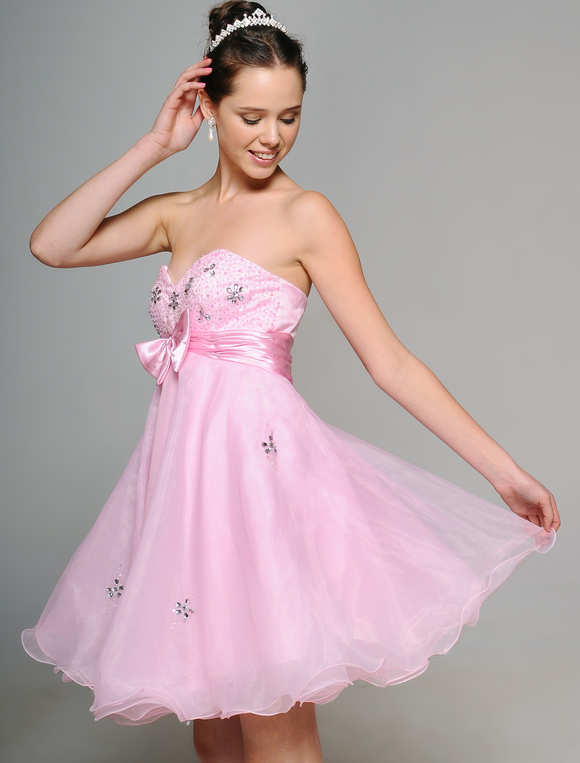Pink Sweetheart Short Homecoming Dress - Milanoo.com