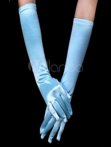 blue wedding gloves