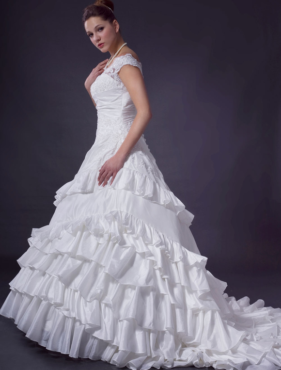 taffeta bridesmaid dress