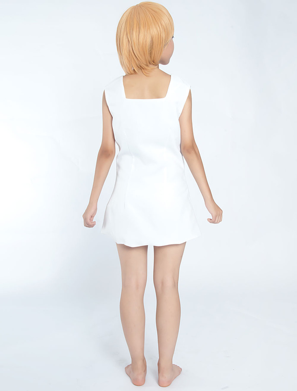 Kingdom Hearts Namine White Dress Cosplay Costume Skirt Sleeveless Dresses 
