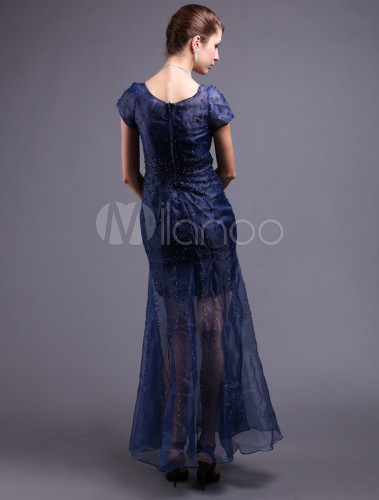 Royal Blue Laced Short Dresses