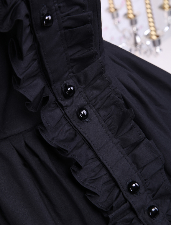 Sleeveless Cotton Black Lolita Dress - Milanoo.com