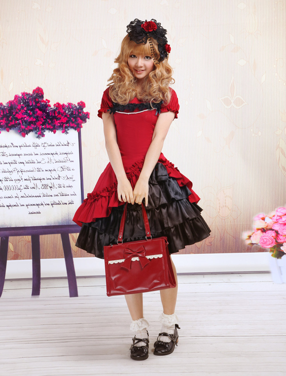 Dark-Red-And-Black-Cotton-Gothic-Lolita-Dress-51360-5.jpg