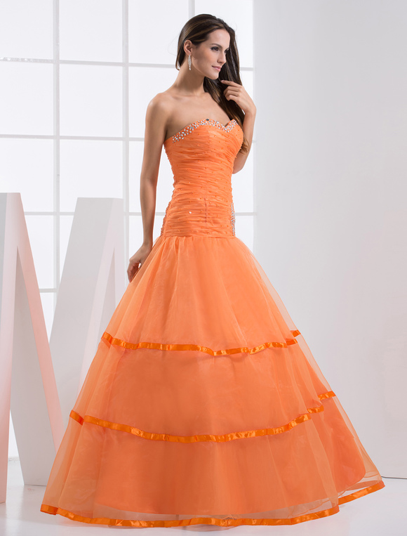 ball gown orange