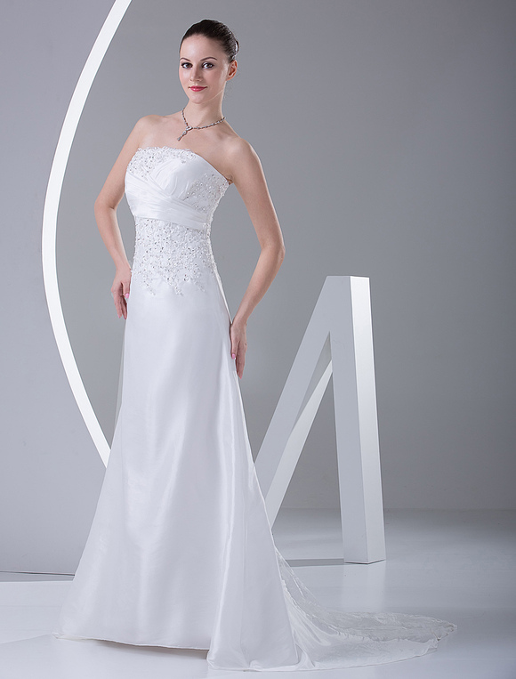 Elegant Mermaid Trumpet Satin Wedding Dress - Milanoo.com