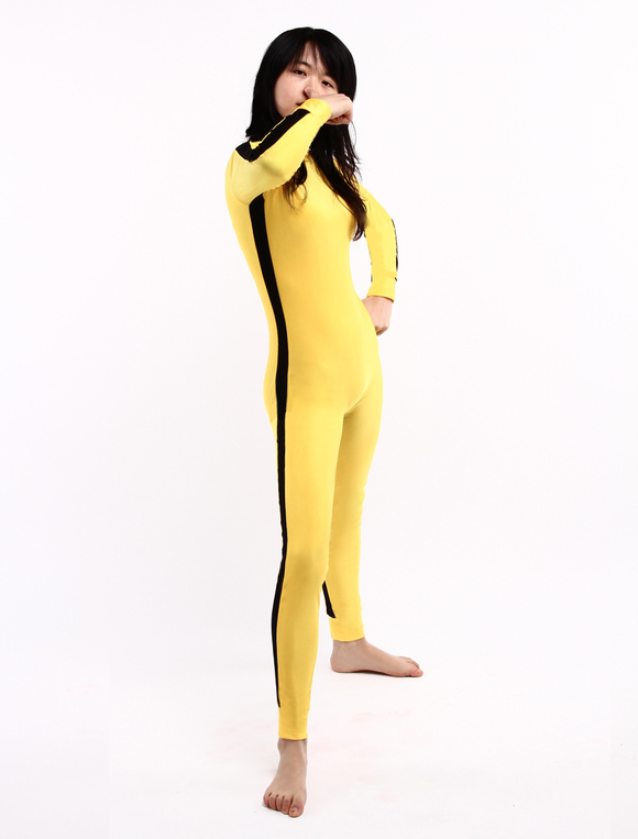 Zentai Suit Yellow Lycra Spandex Unisex Bodysuit For Halloween