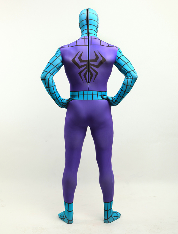 Spiderman Morado & Azul Lycra Bodysuit 