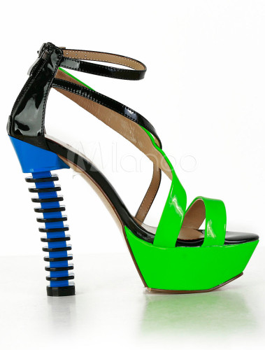 neon multi colored heels