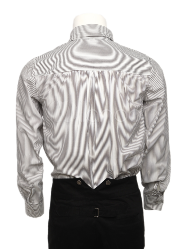 Men's Vintage Costume Victorian White Stripe Shirt Retro Costume Top ...