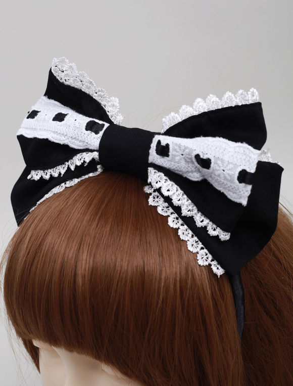 Black Cotton Lolita Headdress