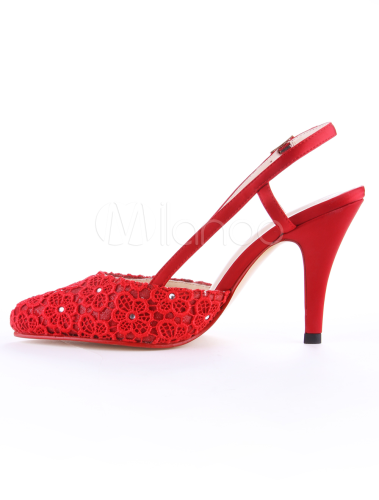 red pointed stiletto heels
