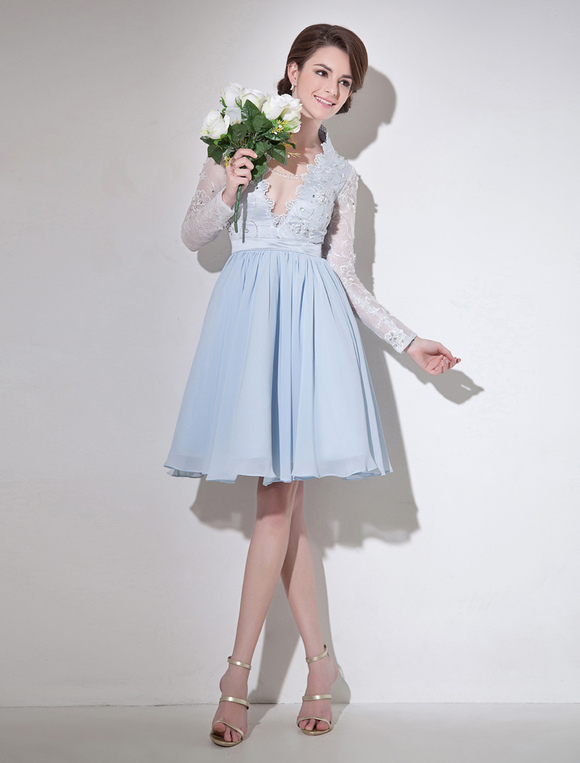 baby blue dress for wedding guest