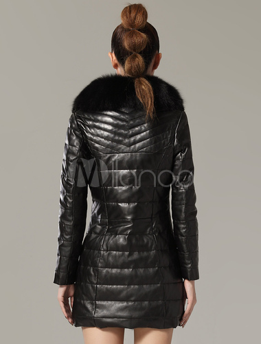 Long Sleeves Sheepskin Beautiful Fur Coat For Woman Milanoo Com