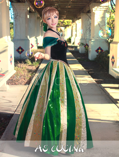 Costume of Anna from Frozen for Adults - Milanoo.com