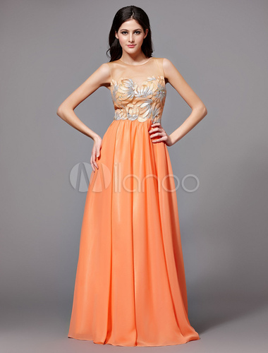 vestido laranja formatura