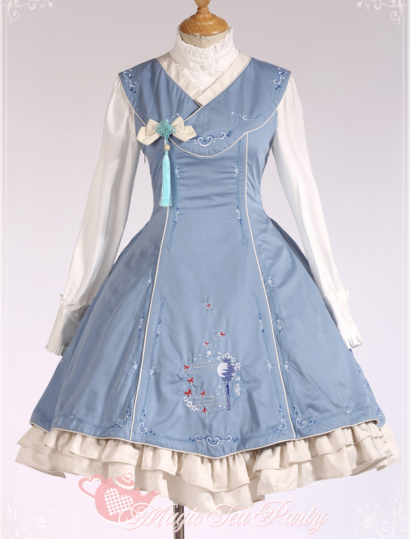 Embroidered Cotton Lolita Dress - Milanoo.com