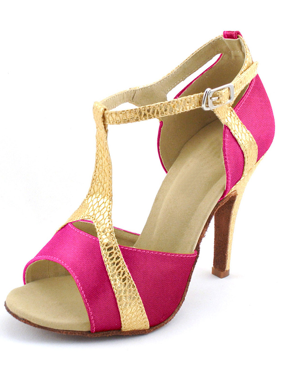 Peep Toe Women's Latin Dance Sandals Ballroom Shoes - Milanoo.com