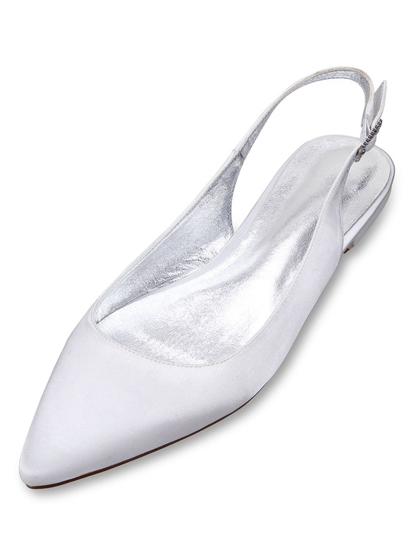 Shoes Occasion Shoes | Women's Flat Slingback Wedding Shoes - ZT96848