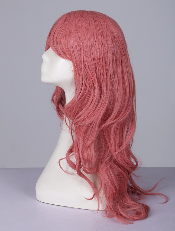 Daily Casual Pink Anime Curly Long Wig 100cm Heat Resistant Fiber Wig