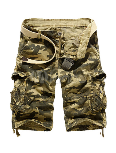 Men Cargo Shorts Pocket Cotton Shorts Zipper Fly Summer Shorts Casual ...