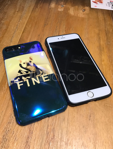 Schutzender Telefon Kasten Blaues Glasantibeleg Bruchbestandiger Tierdruck Stossdampfer Fur Iphone X Iphone 8 Milanoo Com