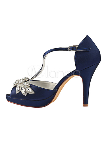 zapatos de madre de novia 2019 zapatos de boda azul marino oscuro