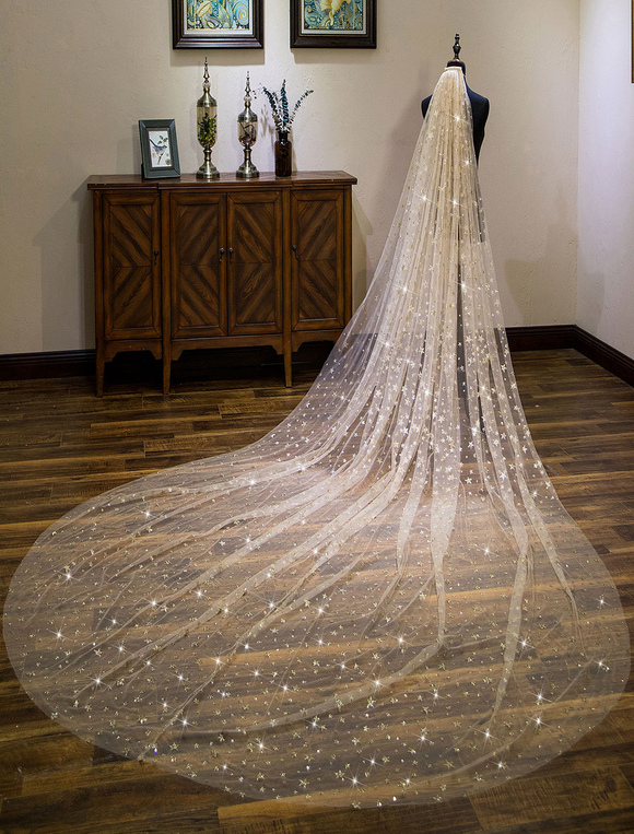 gold bridal veil