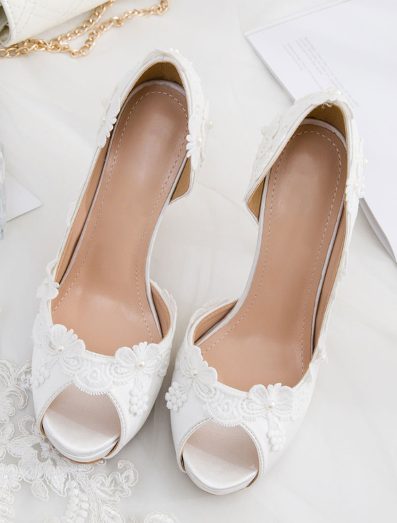 scarpe bianche da sposa