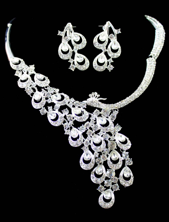 White Beaded Wedding Jewelry Set - Milanoo.com
