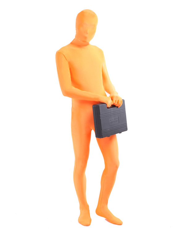 Costumes Costumes | Morph Suit Orange Lycra Spandex Fabric Zentai Suit Unisex Full Body Suit - IQ96026