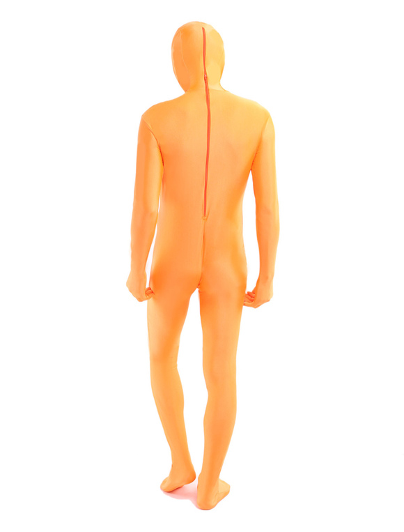 Costumes Costumes | Morph Suit Orange Lycra Spandex Fabric Zentai Suit Unisex Full Body Suit - IQ96026