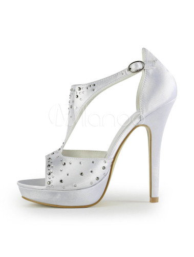 scarpe da sposa bianco seta