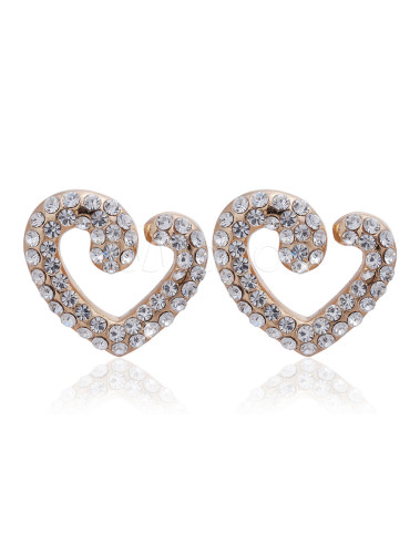 Lovely Heart Shape Gold Women's Trendy Earrings - Milanoo.com