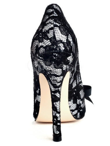 mesh pointed toe heels