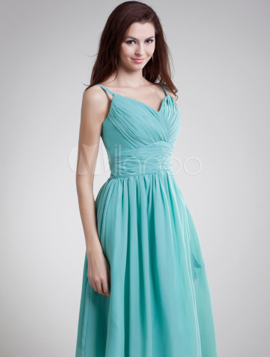 Chiffon Cocktail Dress Turquoise Sweetheart Ruched Prom Dress A Line ...