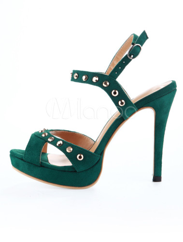 dark green stilettos