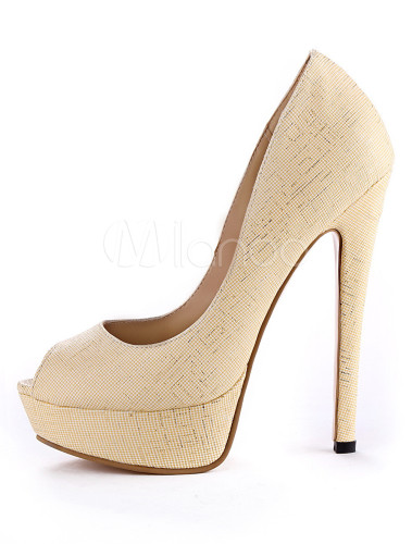 beige dress with heels