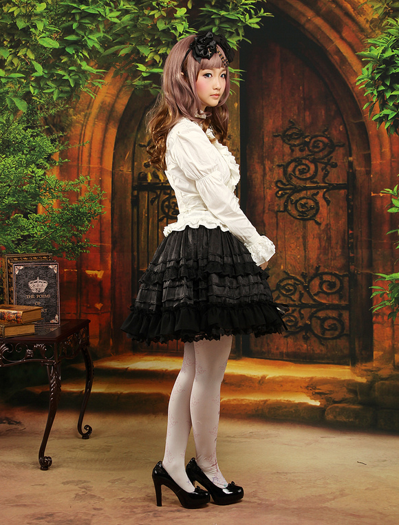 Gothic Multi Color Long Sleeves Jacquard Cute Lolita Outfits - Milanoo.com