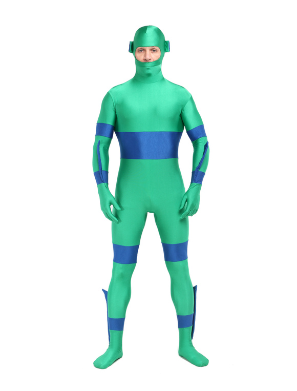 Superb Unisex Two-Tone Power Rangers Full Body Lycra Spandex Superhero ...