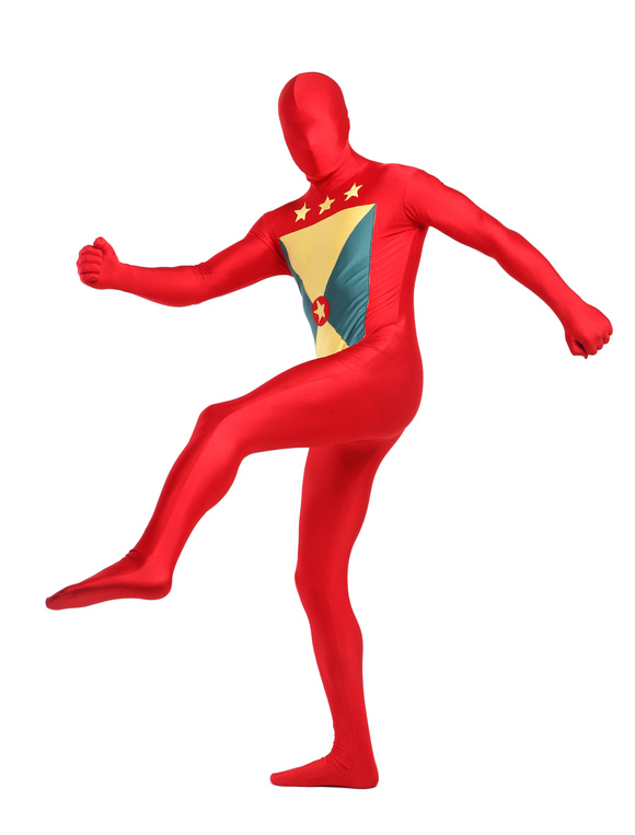 Costumes Costumes | Unisex Grenada Lycra Spandex Full Body Modern Flag Zentai Suits - AB79150