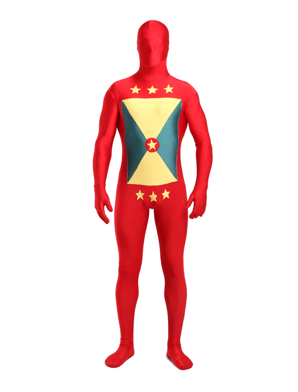 Costumes Costumes | Unisex Grenada Lycra Spandex Full Body Modern Flag Zentai Suits - AB79150