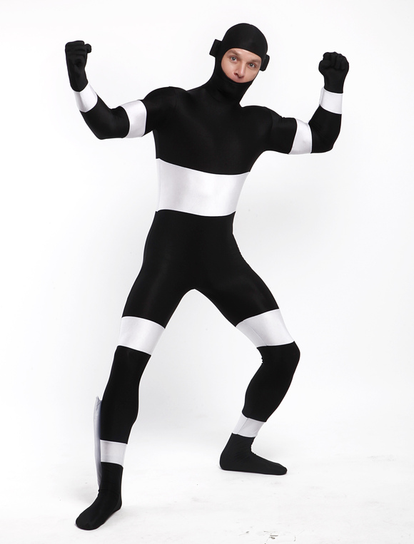 Vivid Unisex Lycra Spandex Two-Tone Power Rangers Full Body Fashionable ...