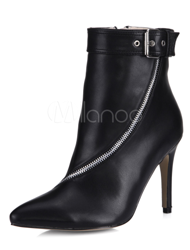 stiletto heel pointed toe ankle boots