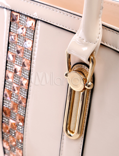 white purse with bow