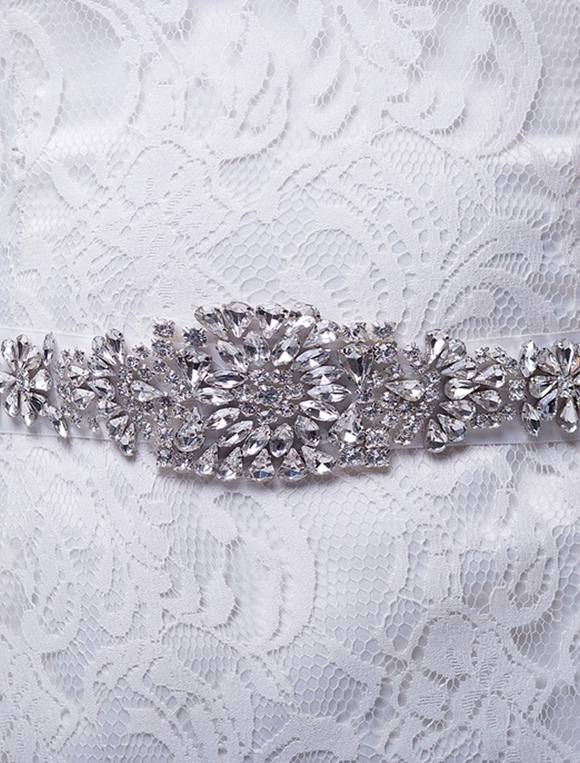 cinturones para vestidos de novia con pedrería - milanoo